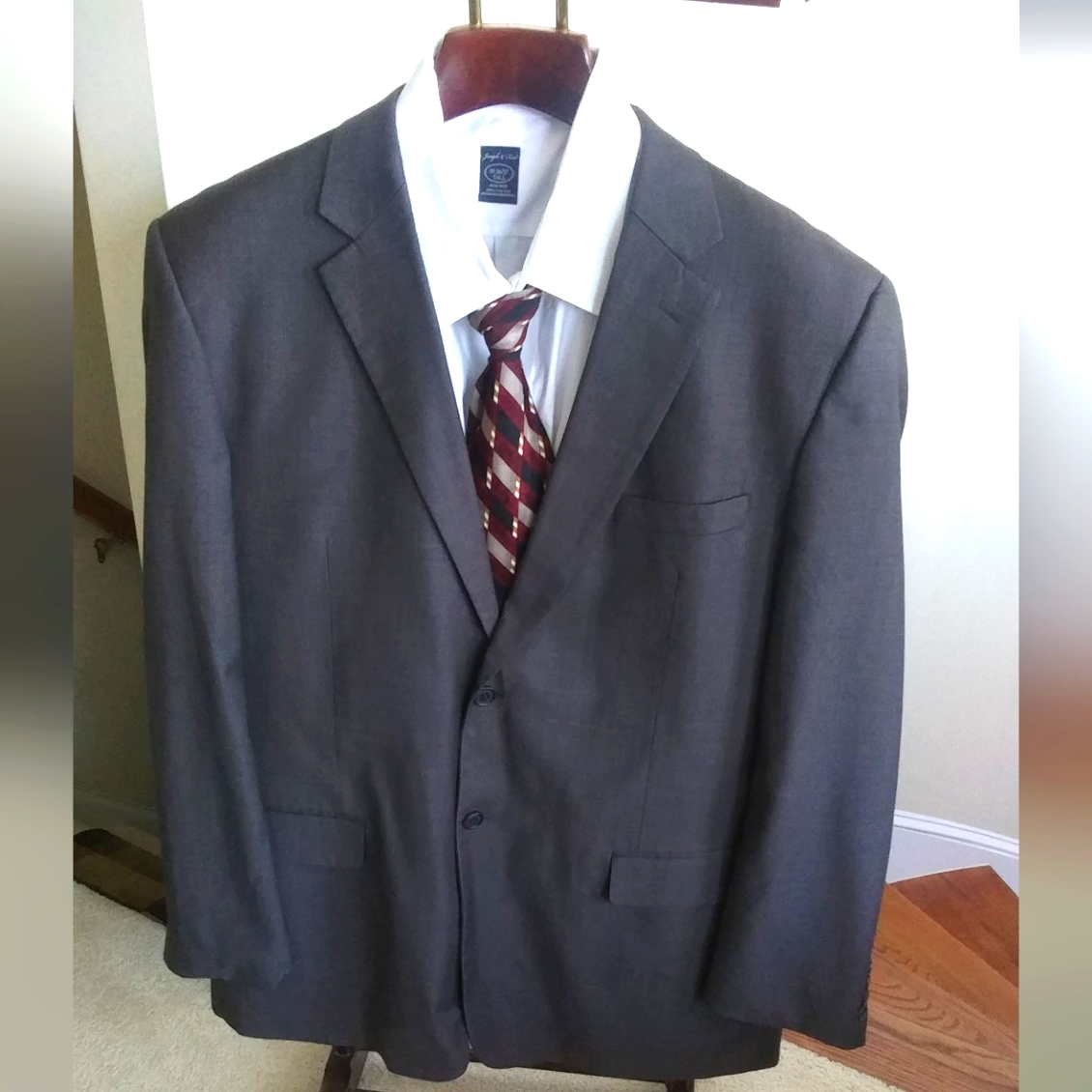 Versini 100 Wool 2 Button Dark Taupe Cuffed Pants